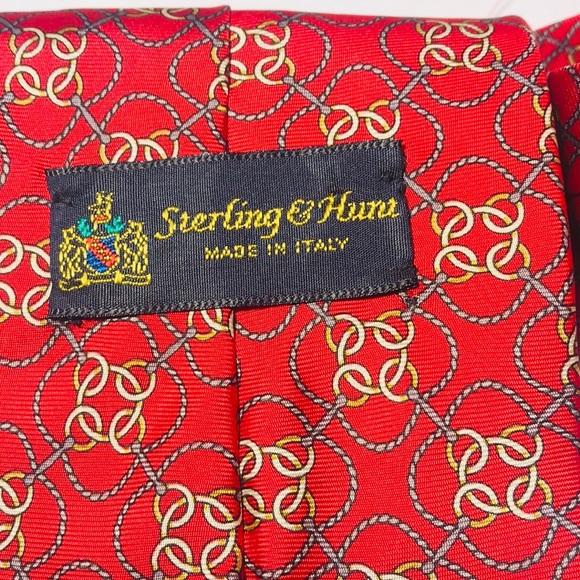 Sterling & Hunt 100% Silk Men’s Neck Tie - Picture 2 of 2
